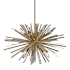 Avenue Lighting Palisades Ave. 6 Light 24" Wide Sputnik Chandelier Aged Brass / Champagne Glass