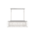 Avenue Lighting Soho 6 Light 48" Wide Linear Chandelier with Draped Moonstone Shade Polished Nickel Silver / Moon Rock Gem Nuggets