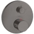 Axor Starck Thermostatic Valve Trim with Integrated Diverter and Volume Controls Less Valve - Engineered in Germany, Limited Lifetime Warranty Brushed Black Chrome