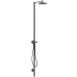 Axor Starck Retrofit Shower with Shower Head, Hand Shower, and Hose Brushed Black Chrome