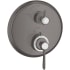 Axor Montreux Thermostatic Valve Trim with Integrated Volume Control Less Valve - Engineered in Germany, Limited Lifetime Warranty Brushed Black Chrome