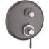 Axor Montreux Thermostatic Valve Trim with Integrated Diverter and Volume Controls Less Valve - Engineered in Germany, Limited Lifetime Warranty Brushed Black Chrome