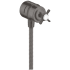 Axor Montreux Wall Supply Elbow Integrated Shut Off and Volume Control with Cross Handle - Engineered in Germany, Limited Lifetime Warranty Brushed Black Chrome