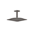 Axor Citterio C 1.75 GPM Single Function Rain Shower Head with PowderRain and Included Ceiling Shower Arm Brushed Black Chrome