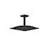 Axor Citterio C 1.75 GPM Single Function Rain Shower Head with PowderRain and Included Ceiling Shower Arm Matte Black