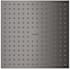 Axor ShowerSolutions 2.5 GPM Square Multi Function Flush Mount Rain Shower Head with EcoRight and Quick Clean Brushed Black Chrome