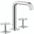 Axor Citterio E 1.2 GPM Widespread Bathroom Faucet with Pop-Up Drain Assembly Chrome