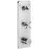 Axor Citterio E Two Function Thermostatic Valve Trim Only with Triple Knob/Lever/Cross Handles and Integrated Diverter Chrome