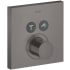 Axor ShowerSelect Square Dual Function Thermostatic Trim Less Rough in - Engineered in Germany, Limited Lifetime Warranty Brushed Black Chrome