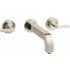 Axor Citterio 1.2 GPM Wall Mount Widespread Bathroom Faucet with Lever Handles Less Valve and Drain Assembly - Engineered in Germany, Limited Lifetime Warranty Brushed Nickel