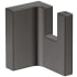 Axor Universal Rectangular Single Robe Hook Brushed Black Chrome