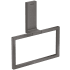 Axor Universal Rectangular 7-7/8" Wall Mounted Towel Ring Brushed Black Chrome