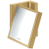 Axor Universal Rectangular 4-3/8" W x 4-3/8" H Modern Metal Framed Bathroom Wall Mirror Brushed Gold Optic