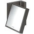 Axor Universal Rectangular 4-3/8" W x 4-3/8" H Modern Metal Framed Bathroom Wall Mirror Brushed Black Chrome
