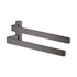 Axor Universal SoftSquare Double-Arm Hand towel Holder - Engineered in Germany, Limited Lifetime Warranty Brushed Black Chrome