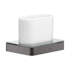 Axor Universal SoftSquare Toothbrush Holder/Tumbler for Wall/Rail Installation - Engineered in Germany, Limited Lifetime Warranty Brushed Black Chrome
