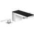 Axor MyEdition 1.2 GPM Widespread Bathroom Faucet and Decorative Trim - Engineered in Germany, Limited Lifetime Warranty Chrome / Black Glass