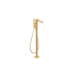 Axor Citterio C Floor Mounted Tub Filler with Built-In Diverter and Hand Shower - Less Rough In Brushed Gold Optic