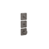Axor Citterio C Thermostatic Valve Trim with Integrated Volume Control and Diverter for 3 Functions, Cubic Cut Handle - Less Rough In Brushed Black Chrome