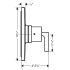 Axor-AXSO-Citterio-PB01-Hansgrohe-AXSO-Citterio-PB01-Pressure Balance Valve Trim Dimensional Drawing