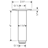 Axor-AXSO-Uno-PB01-Hansgrohe-AXSO-Uno-PB01-Ceiling Shower Arm Dimensional Drawing
