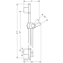 Axor-AXSO-Uno-PB11-Hansgrohe-AXSO-Uno-PB11-Wall Bar Dimensional Drawing