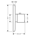 Axor-AXSO-Uno-T01-Hansgrohe-AXSO-Uno-T01-Thermostatic Valve Trim Dimensional Drawing