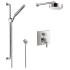 Axor Citterio Thermostatic Shower System with Shower Head, Handshower, Slide Bar, and Volume Control with Rough-In Valve - Engineered in Germany, Limited Lifetime Warranty Chrome