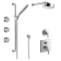 Axor Citterio Thermostatic Shower System with Shower Head, Handshower, Slide Bar, 3 Bodysprays, and Volume Control with Rough-In Valve - Engineered in Germany, Limited Lifetime Warranty Chrome