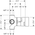 Axor-AXSS-Citterio-T03-Hansgrohe-AXSS-Citterio-T03-Diverter Rough-In Valve Dimensional Drawing