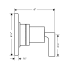 Axor-AXSS-Citterio-T03-Hansgrohe-AXSS-Citterio-T03-Diverter Valve Trim Dimensional Drawing