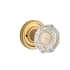 Baldwin Crystal Privacy Door Knob with Round Rose Lifetime Satin Brass