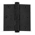 Baldwin 3" x 3" Solid Brass Square Corner Plain Bearing Mortise Hinge - Single Hinge Satin Black
