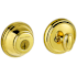 Baldwin Traditional Round Single Cylinder Deadbolt from the Prestige Collection Lifetime Polished Brass