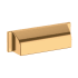 Baldwin Transitional 4 Inch Center to Center Cup Cabinet Pull from the Estate Collection Lifetime Polished Brass