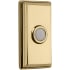 Baldwin 3" x 1-1/2" Illuminated Rectangular Door Bell from the Estate Collection Lifetime Polished Brass