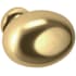 Baldwin Oval 1-3/8 Inch Oval Cabinet Knob from the Estate Collection Lifetime Polished Brass