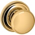 Baldwin 5000 Passage Door Knob Set with 5048 Rose from the Estate Collection Non-Lacquered Brass