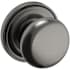Baldwin 5015 Non-Turning Two-Sided Dummy Door Knob Set with 5048 Rose from the Estate Collection Lifetime Graphite Nickel