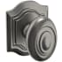 Baldwin 5077 Non-Turning Two-Sided Dummy Door Knob Set with R027 Rose from the Estate Collection Lifetime Graphite Nickel