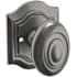 Baldwin 5077 Privacy Door Knob Set with R027 Rose from the Estate Collection Lifetime Graphite Nickel