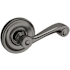 Baldwin 5103 Passage Door Lever Set with 5048 Rose from the Estate Collection Lifetime Graphite Nickel