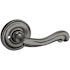 Baldwin 5108 Privacy Door Lever Set with 5048 Rose from the Estate Collection Lifetime Graphite Nickel