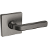 Baldwin 5190 Passage Door Lever Set with R017 Rose from the Estate Collection Lifetime Graphite Nickel