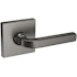 Baldwin 5190 Passage Door Lever Set with R017 Rose from the Estate Collection Lifetime Graphite Nickel