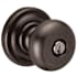 Baldwin Classic Reversible Non-Turning Two-Sided Dummy Door Knob Set with Classic Rosette from the Estate Collection Distressed Oil Rubbed Bronze
