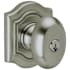 Baldwin 5237 Single Cylinder Keyed Entry Door Knob Set with R027 Rose from the Estate Collection Antique Nickel