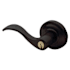 Baldwin 5255 Left Handed Single Cylinder Keyed Entry Door Lever Set with 5048 Rose and Emergency Egress from the Estate Collection Distressed Oil Rubbed Bronze