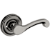 Baldwin 5445V Privacy Door Lever Set with 5048 Rose from the Estate Collection Lifetime Graphite Nickel