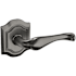 Baldwin 5447V Passage Door Lever Set with R027 Rose from the Estate Collection Lifetime Graphite Nickel